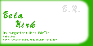 bela mirk business card